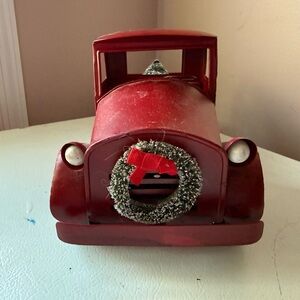 Target Red Holiday Truck with Wreath Decor